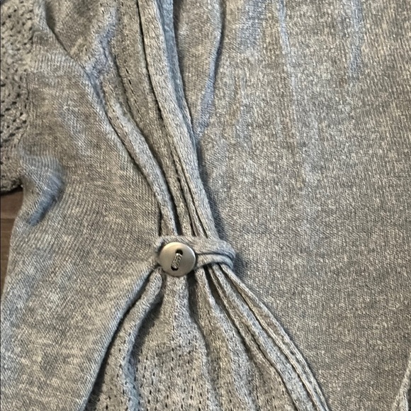 Rue21 Heather Gray Knit Cardigan, size small, lightweight drape style - Picture 3 of 10